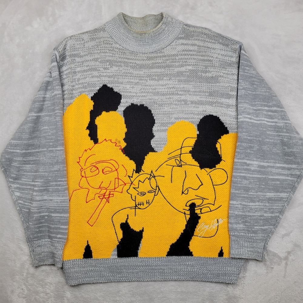 City Hunter Sweater Mens Large Pullover Sweatshirt Mock 90s Y2K Rap HipHop Adult
